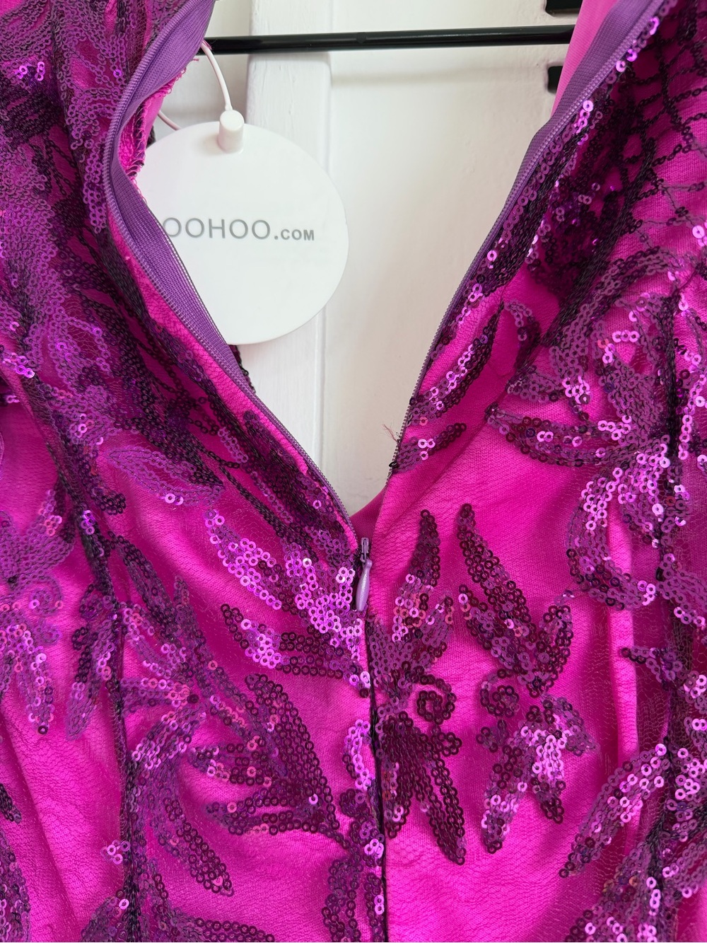 Boohoo Hot Pink Sequin Mini Dress - Picture 9 of 9